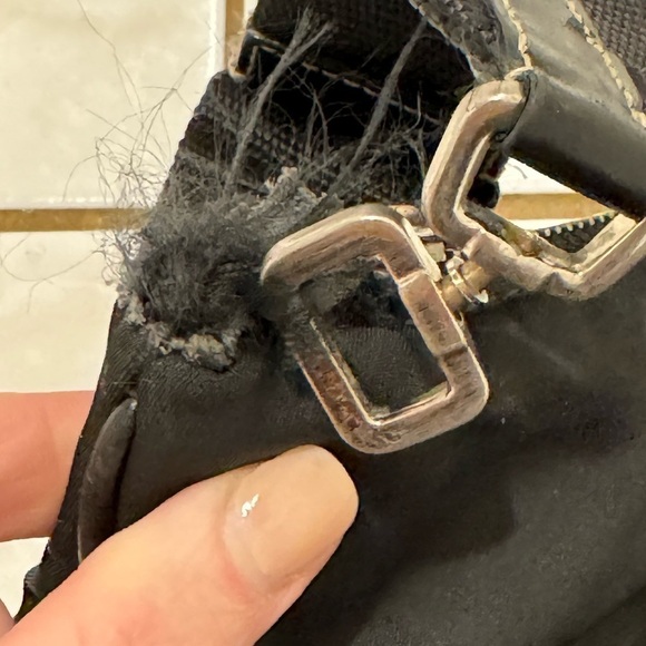 PRADA Authentic Tessuto Nylon Saffiano Crossbody Bag in Black - Picture 16 of 16